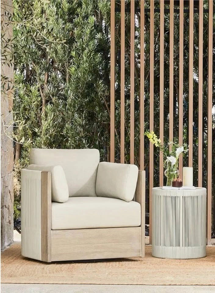 CHITA 2-Piece Boho Patio Rattan Bistro Set, FSC Acacia Wood Fram - photo 3