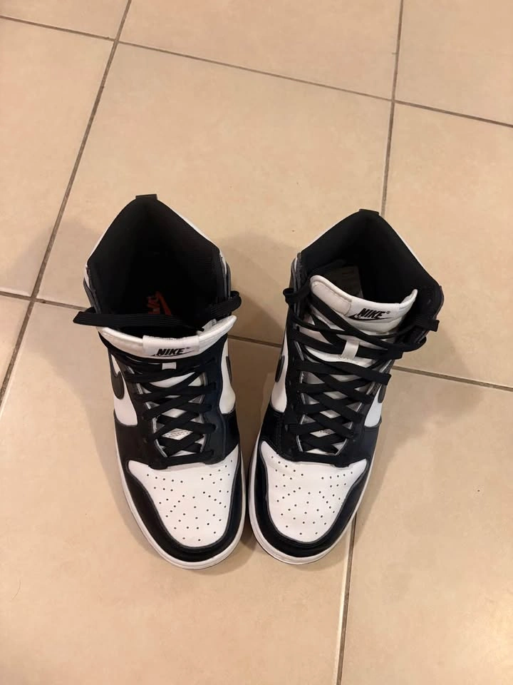 Nike Dunk High Panda Black White - photo 3