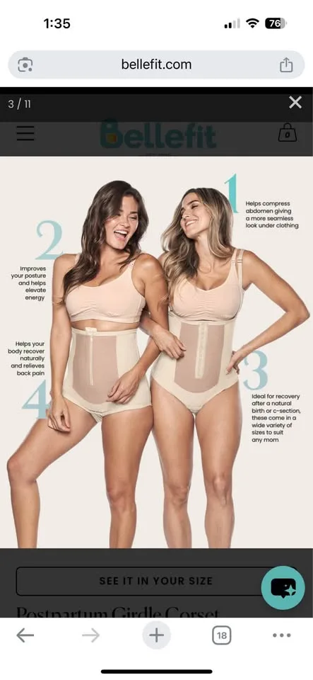 Bellefit postpartum girdle image indicator(4)