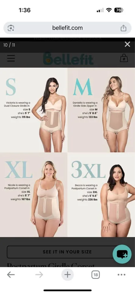 Bellefit postpartum girdle image indicator(5)