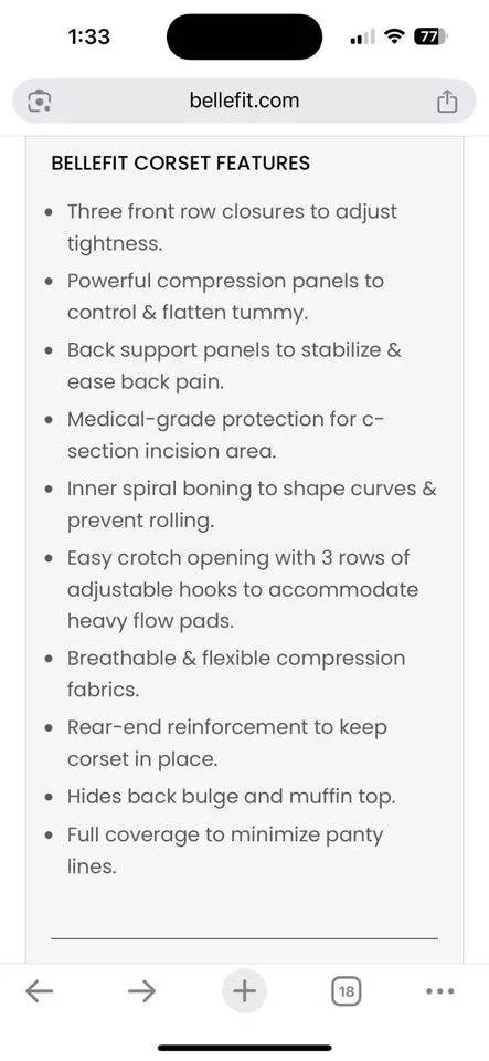 Bellefit postpartum girdle image indicator(8)