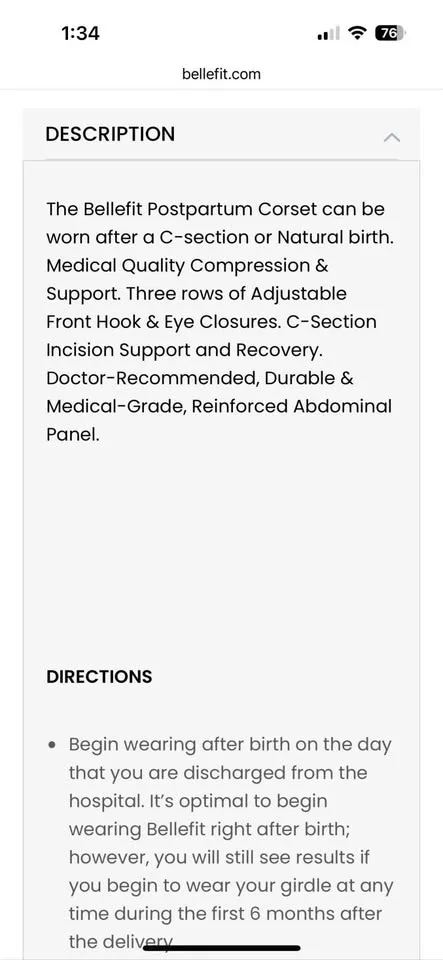 Bellefit postpartum girdle image indicator(9)