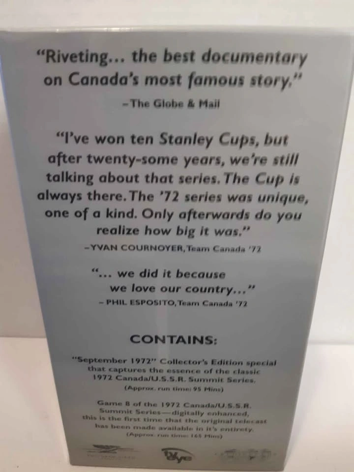 1972 Summit Series Canada vs USSR Collector's Edition VHS Set - photo 3