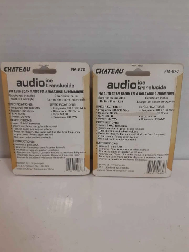 Vintage Chateau FM-870 FM Auto Scan Radios - photo 4