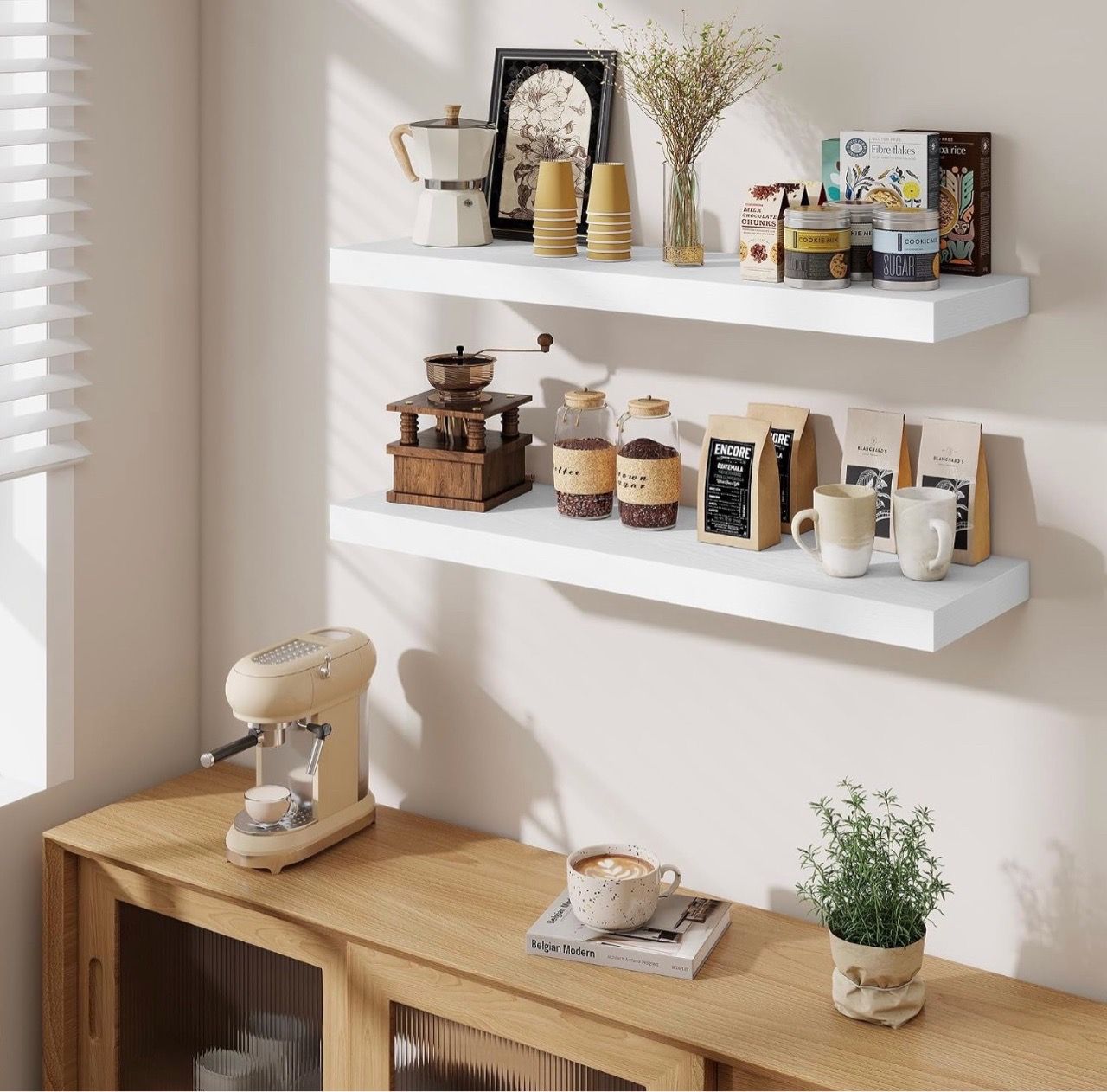 New set of 2 white 36” floating shelves - photo 3
