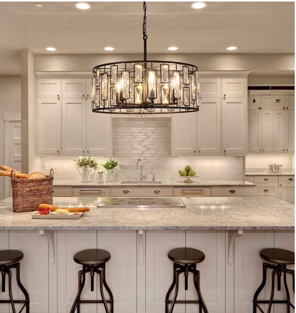 Wellmet Black Crystal Chandelier 24in, 6 Lights - photo 3