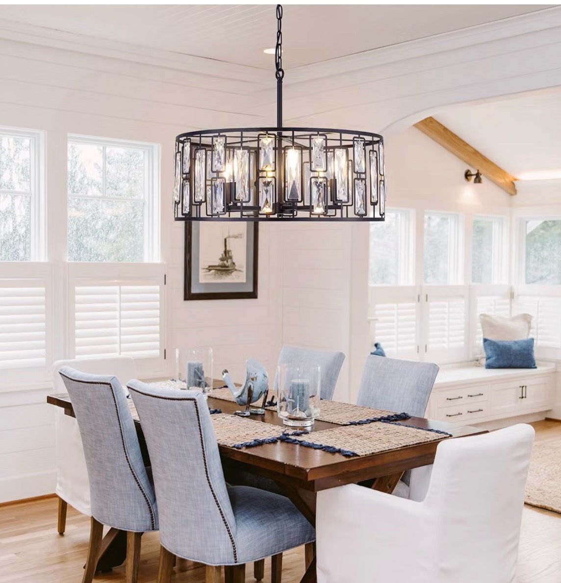 Wellmet Black Crystal Chandelier 24in, 6 Lights - photo 5