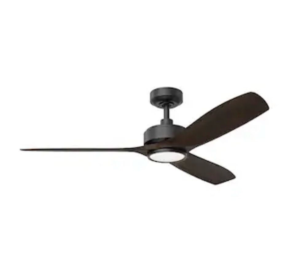 New ALTITUDE BOCA II 52-in Matte Black LED Outdoor Ceiling Fan - photo 2