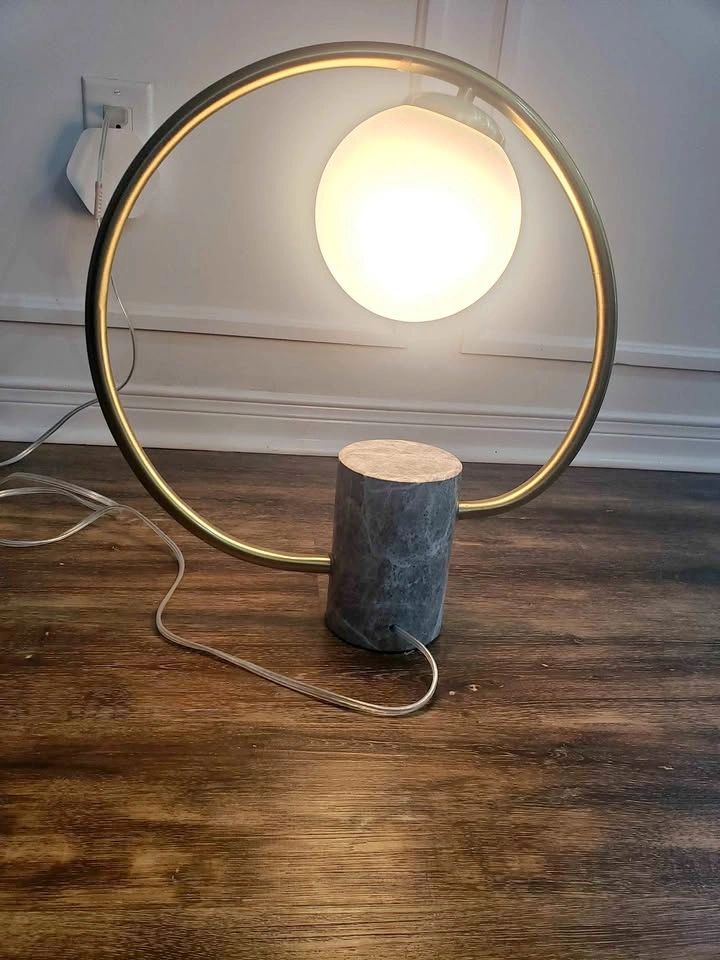 Marble Contemporary Abstract Accent Lamp 17.5" inch