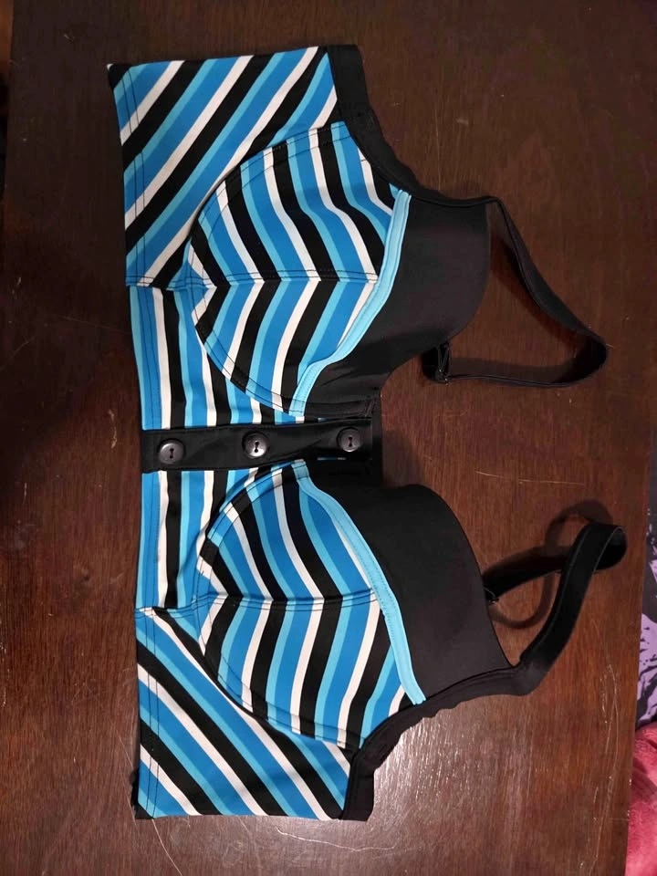 Cactus Striped Bikini Top Size X