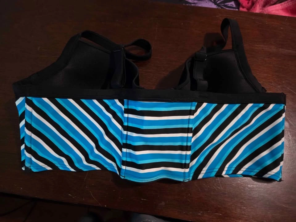 Cactus Striped Bikini Top Size X - photo 2