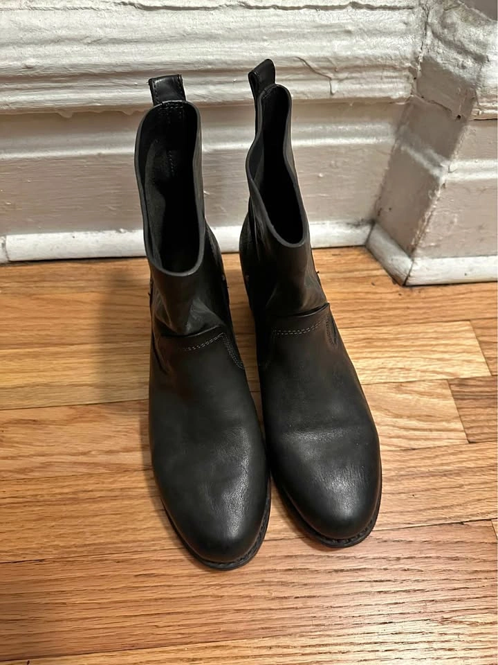 Rag & Bone Black Leather Harrow Boots - Women’s Size 37.5