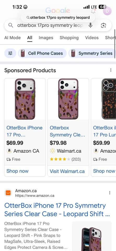 Otterbox Symmetry Leopard MagSafe Case for iPhone 17 Pro - photo 4