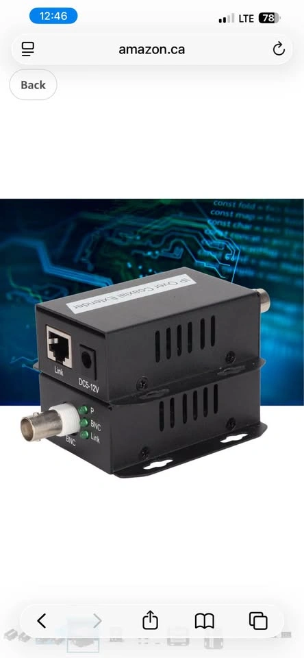 2Pcs IP Extender Over Coax Cable Converter Ethernet Set - photo 4