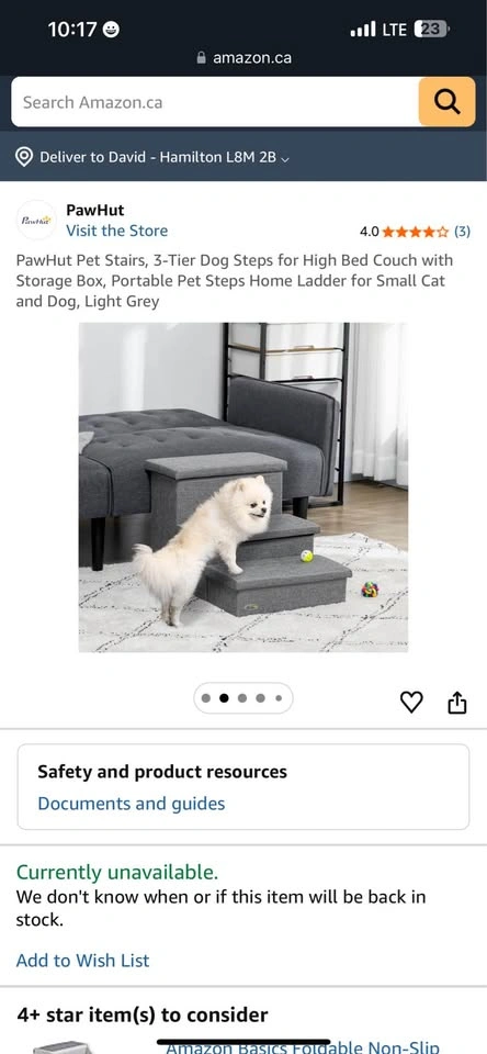 PawHut 3-Tier Pet Stairs with Storage Box - photo 4