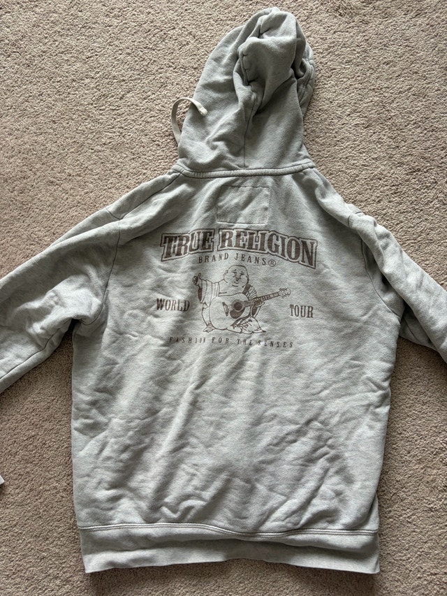 True Religion Grey Zip-Up Hoodie - photo 2