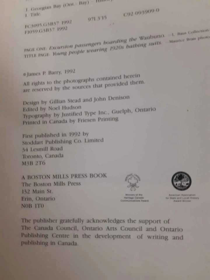 Georgian Bay: An Illustrated History by James P. Barry - photo 3