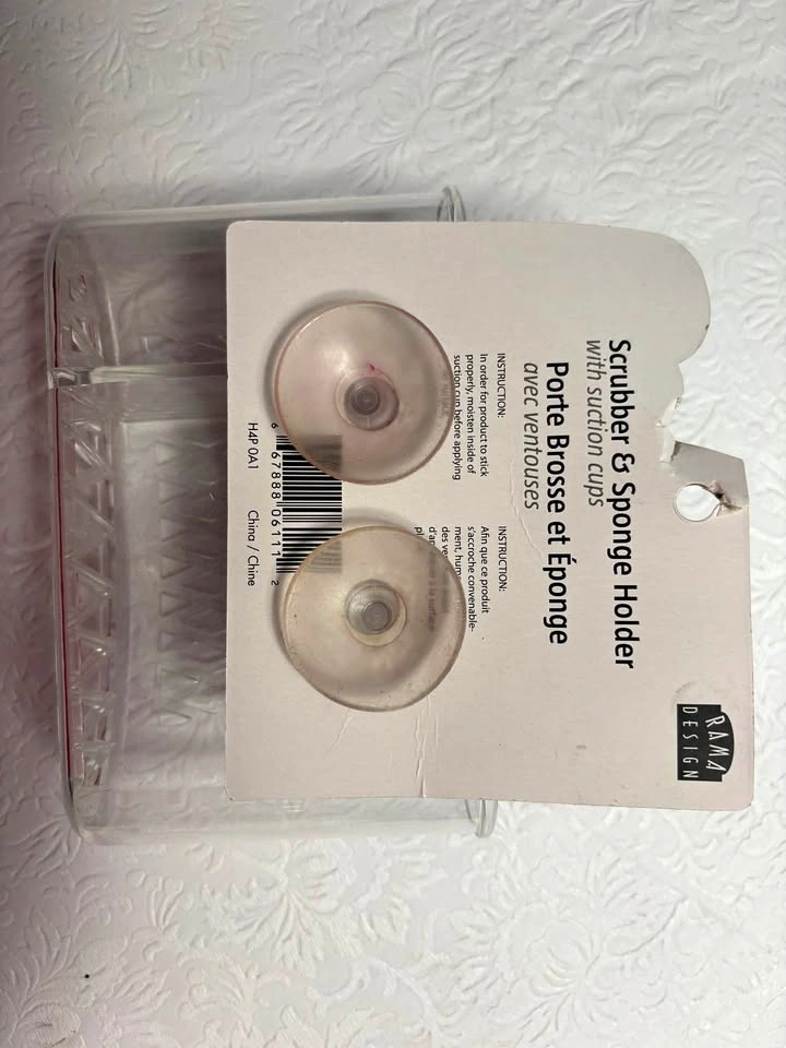 RAMA DESIGN Scrubber & Sponge Holder with suction cups