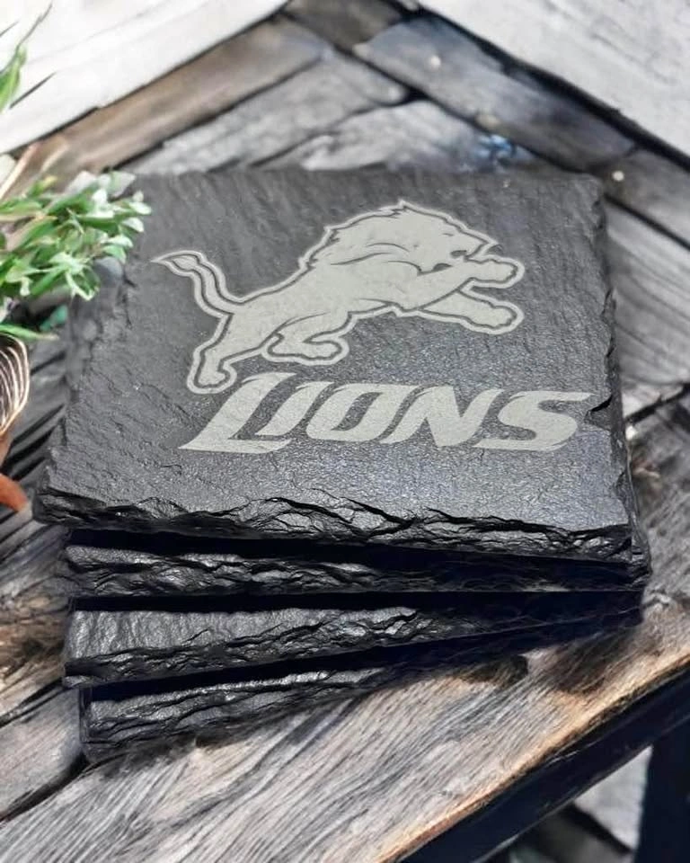 Detroit Lions- Slate Coasters