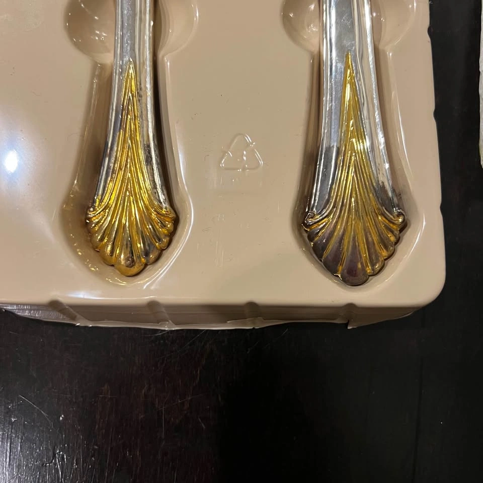 Vintage La Casa Silver Plated Wedding Cake Knife Server Set - photo 5