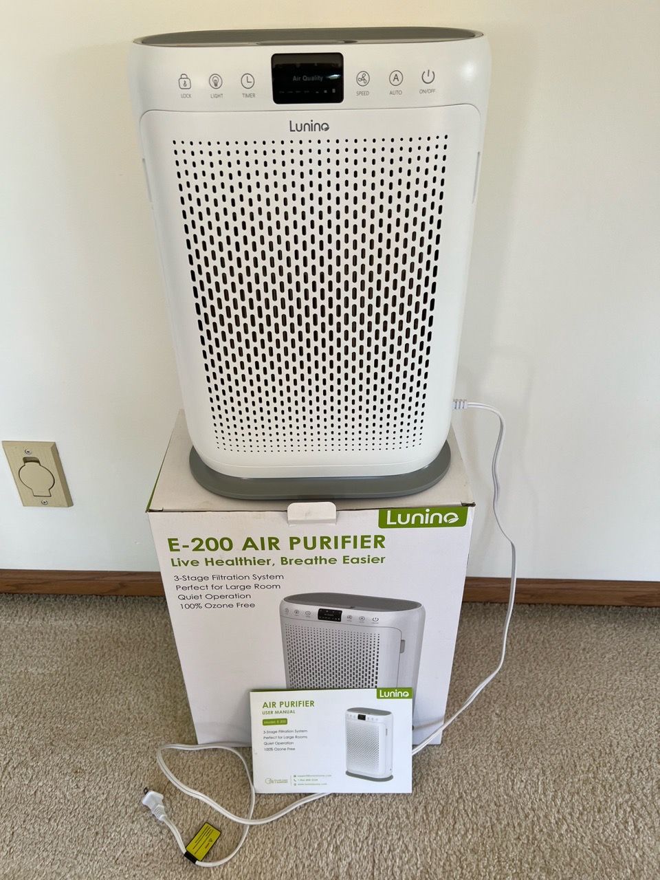 LUNINO E-200 WHITE 3 STAGE FILTRATION SYSTEM