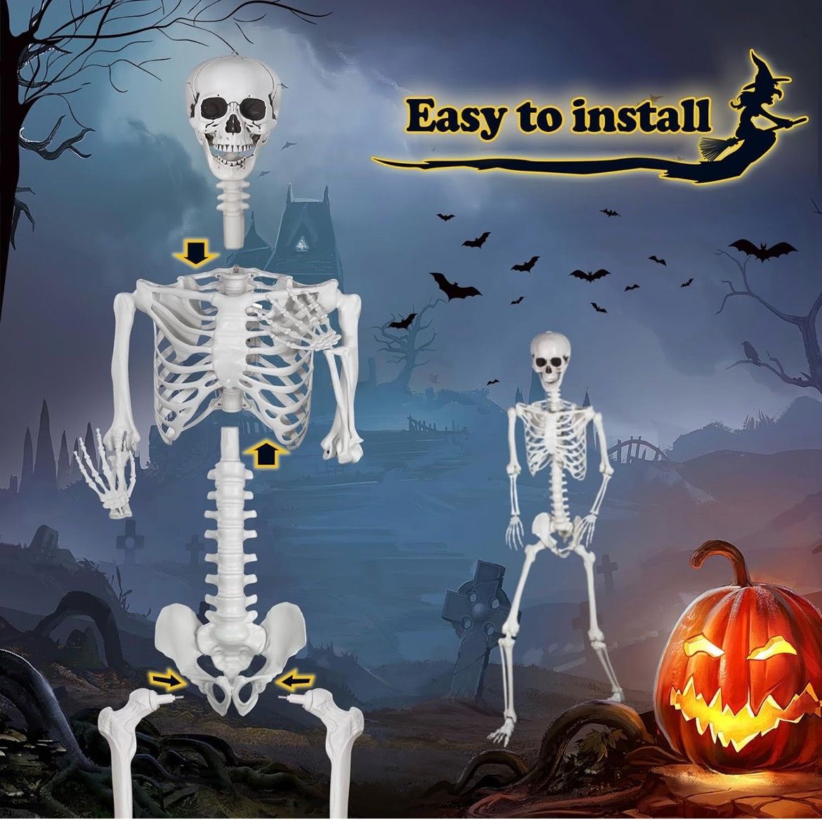 7.8ft Life Size Skeleton - photo 3