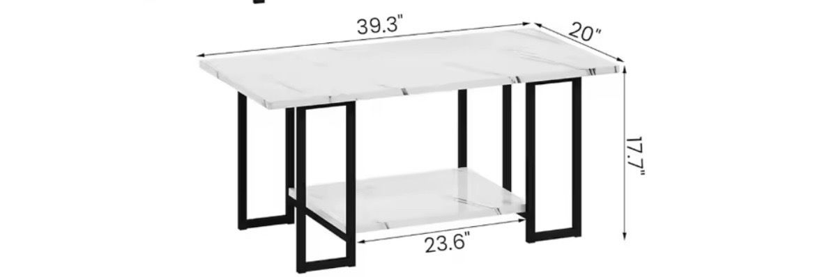 Coffee Table with Marble-Look - photo 2