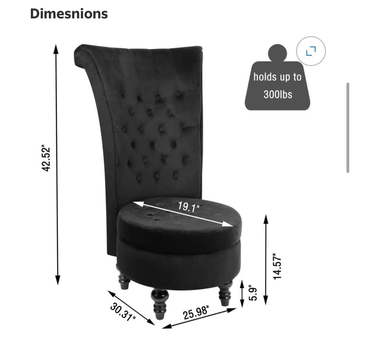 Gray Minimalist Throne Chair - photo 2
