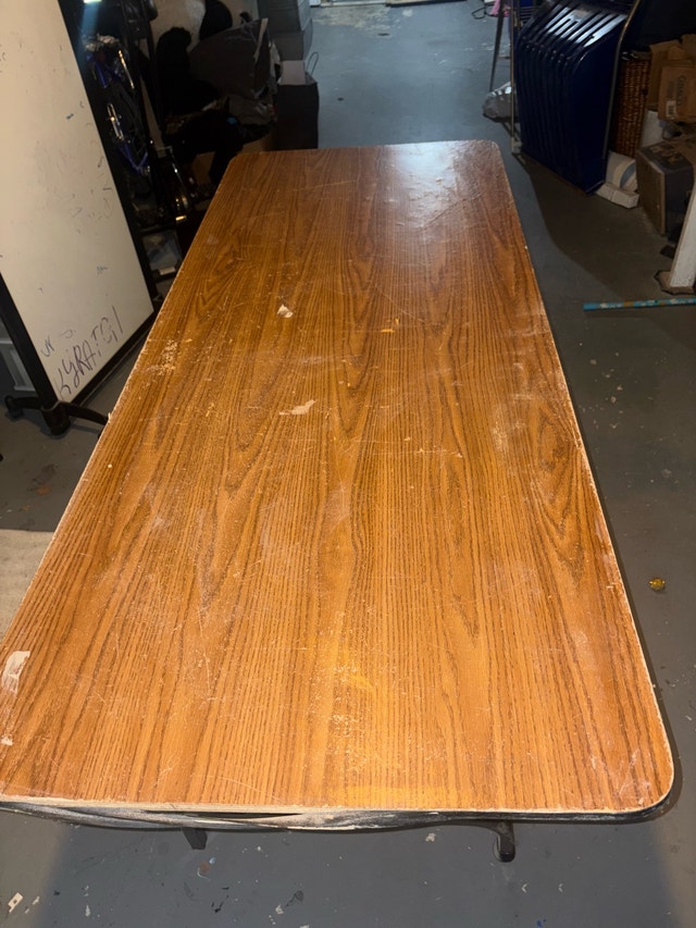Wood-Grain Folding Table - photo 2