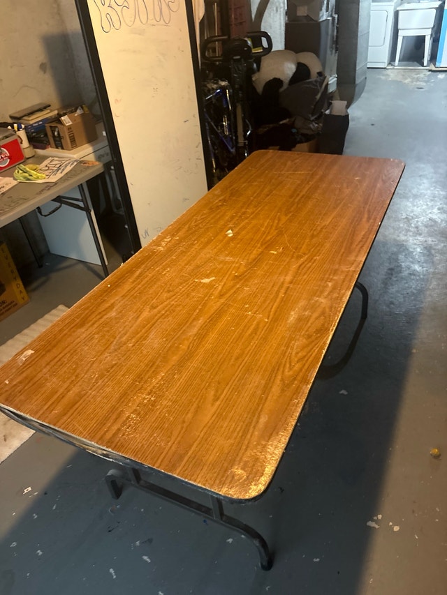 Wood-Grain Folding Table - photo 3