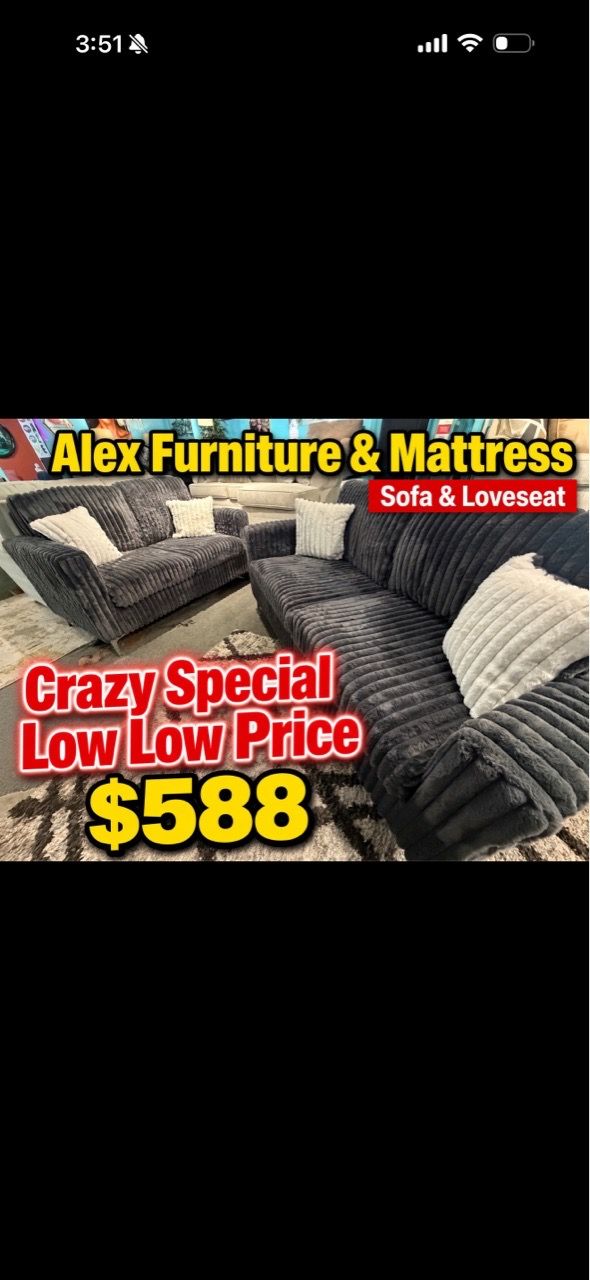 🛋 SOFA & LOVESEAT SET – $588 🔥 - photo 3