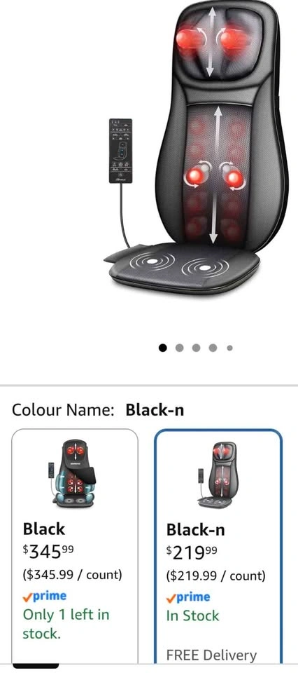 Snailax Shiatsu Neck & Back Massager with Heat - photo 2