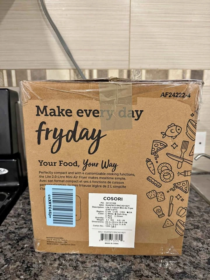 COSORI 2.0L Air Fryer – Barely Used – $50