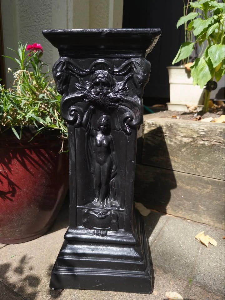 Vintage French Style Black Decorative Column Pedestal Decor - photo 3