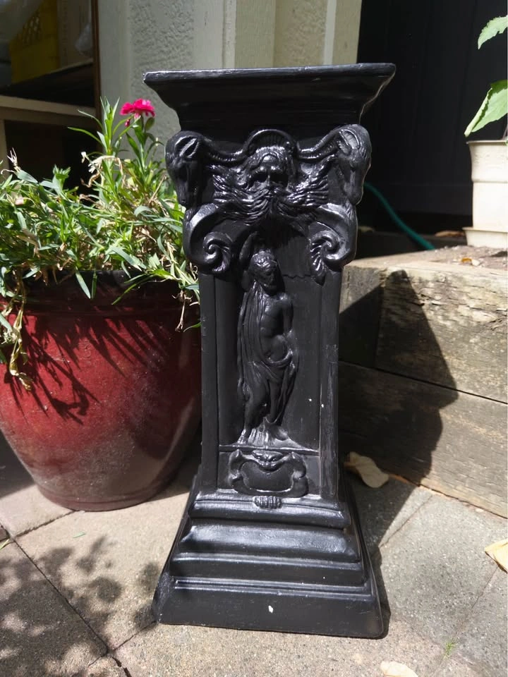 Vintage French Style Black Decorative Column Pedestal Decor - photo 5