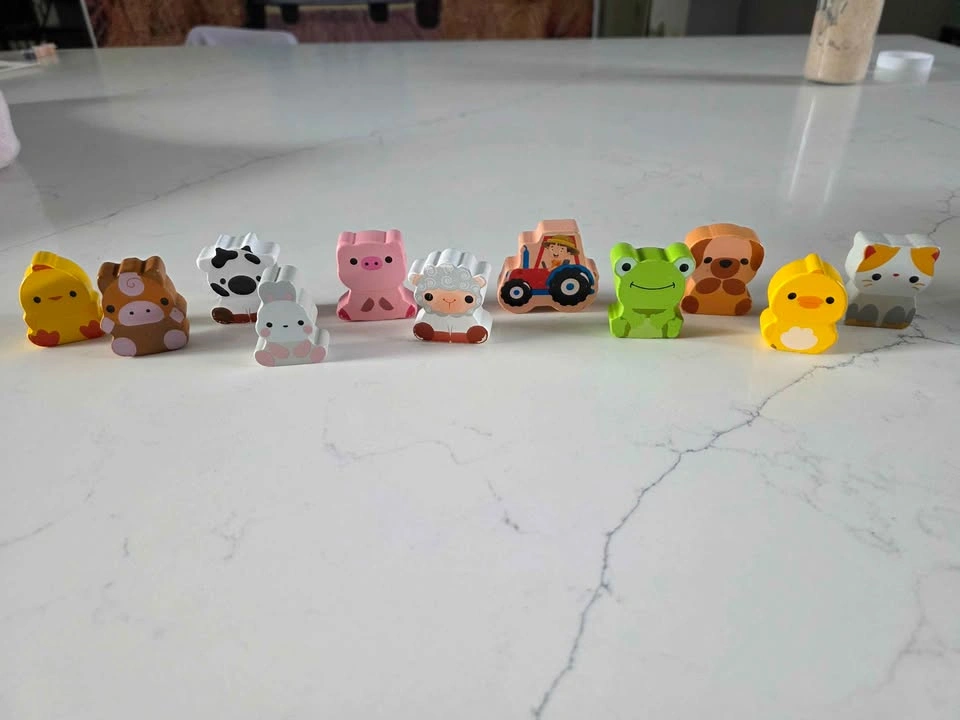 Wooden Farm Activity Toy – Shape Sorter & Animal Blocks - photo 2
