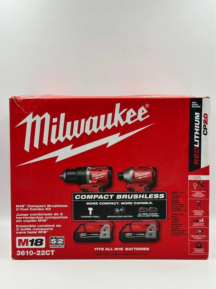 Milwaukee M18 Compact Brushless 2-Tool Combo Kit 3610-22CT - photo 2