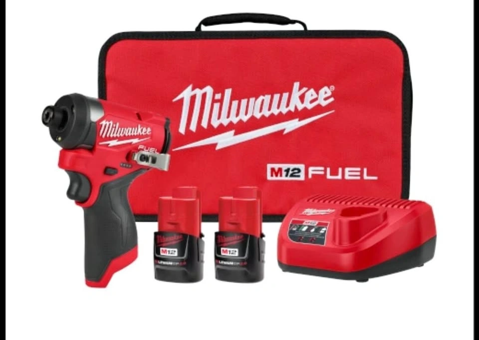 Milwaukee M12 FUEL 1/4" Hex Impact Driver Kit 3453-22