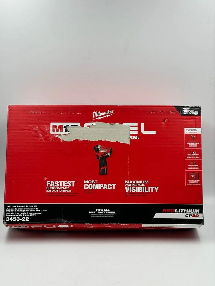 Milwaukee M12 FUEL 1/4" Hex Impact Driver Kit 3453-22 - photo 2