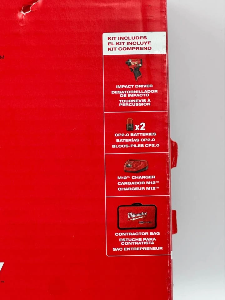 Milwaukee M12 FUEL 1/4" Hex Impact Driver Kit 3453-22 - photo 3