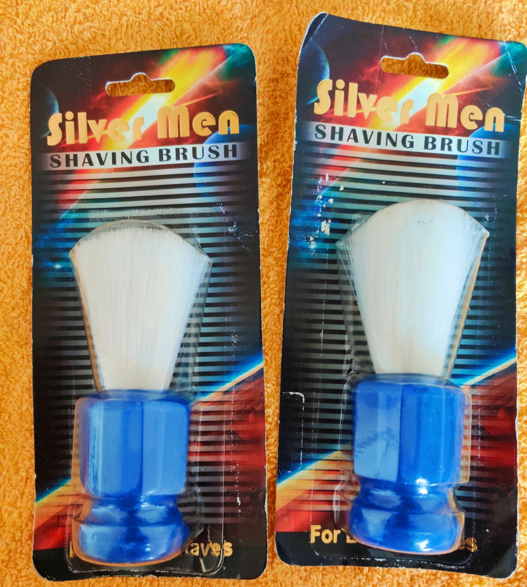 NEW Silver Men Shaving Brush – 2 Pack