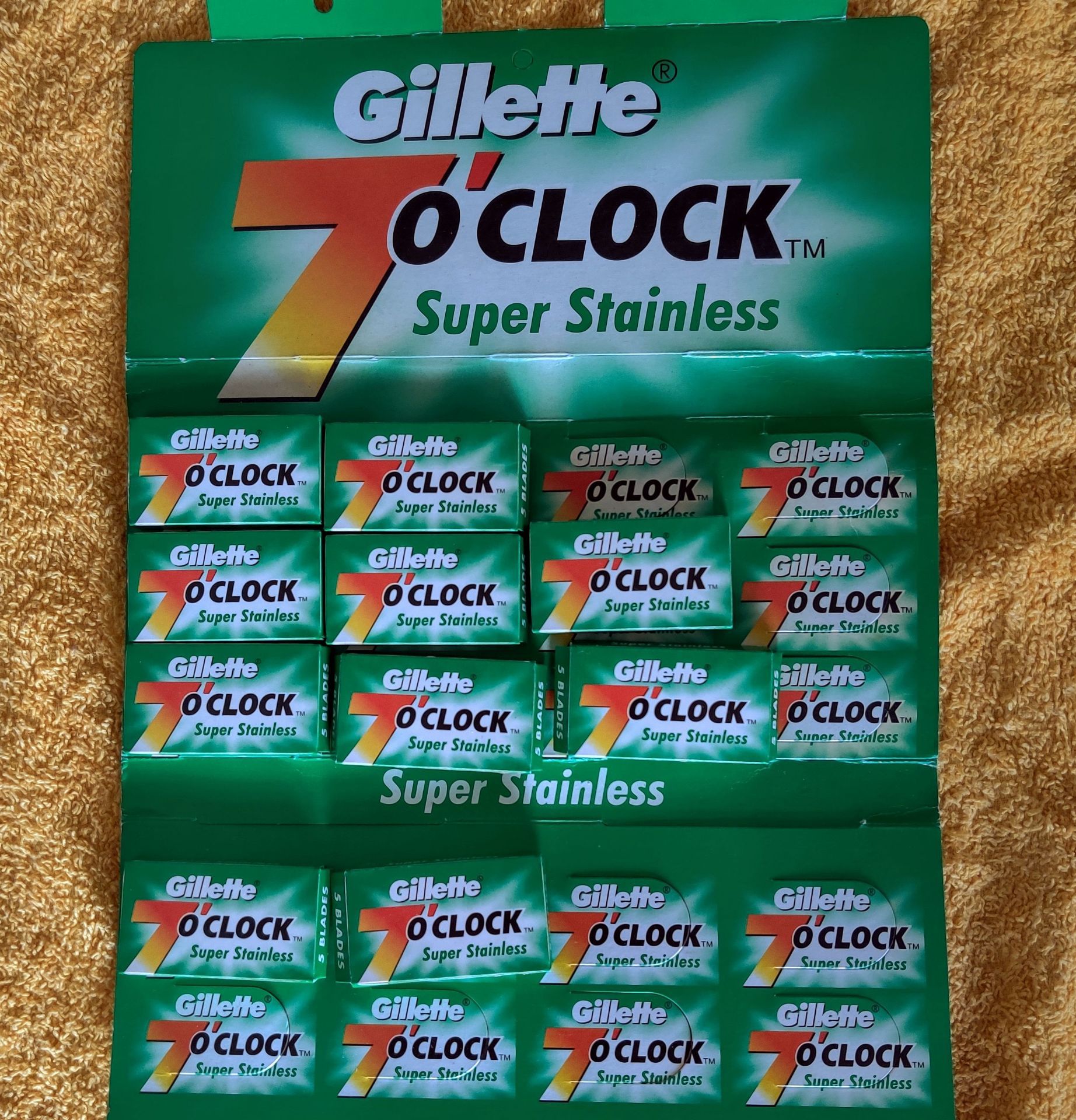 NEW Gillette 7 O'Clock Super Stainless Double Edge Blades