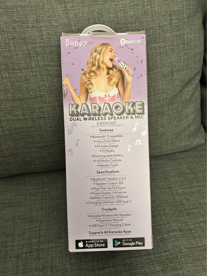 Purple Karaoke Microphone & Speaker - photo 2