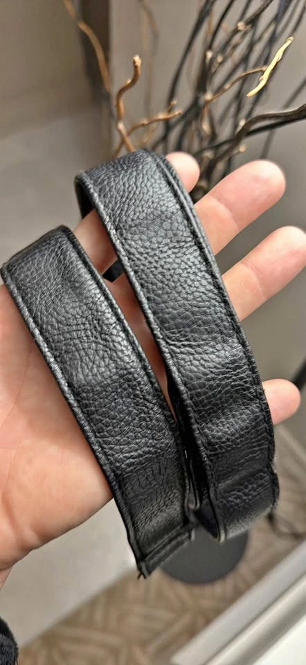 Black Leather Bag Strap