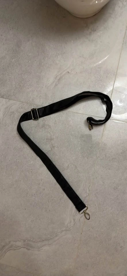 Black Leather Bag Strap - photo 3