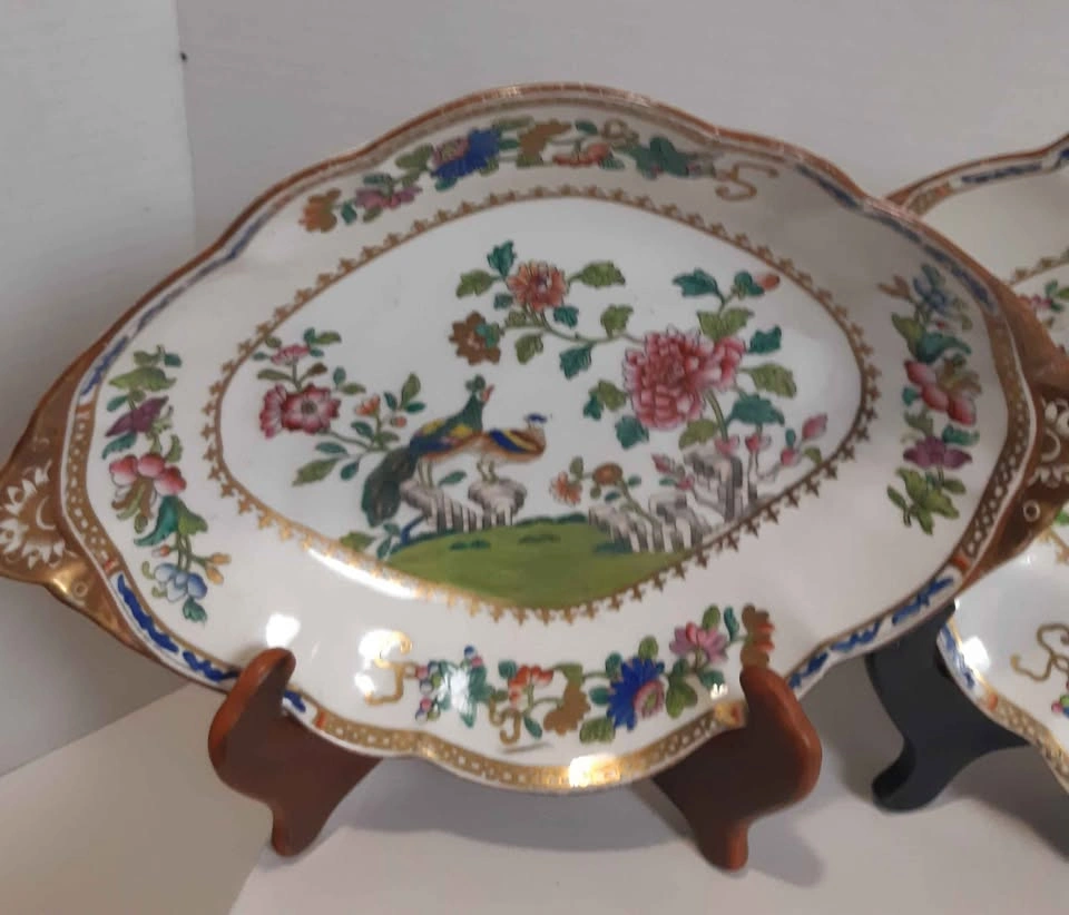 Antique Spode 2083 Porcelain Serving Dishes - Pair - photo 3