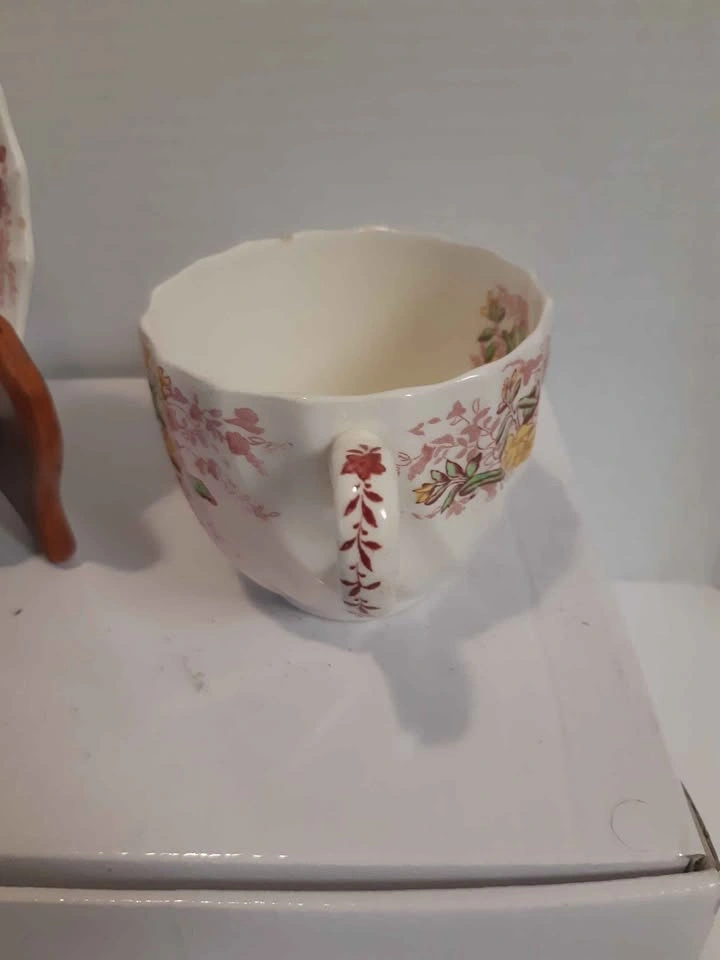 Vintage Spode Copeland England Fairy Dell Teacup and Saucer - photo 4