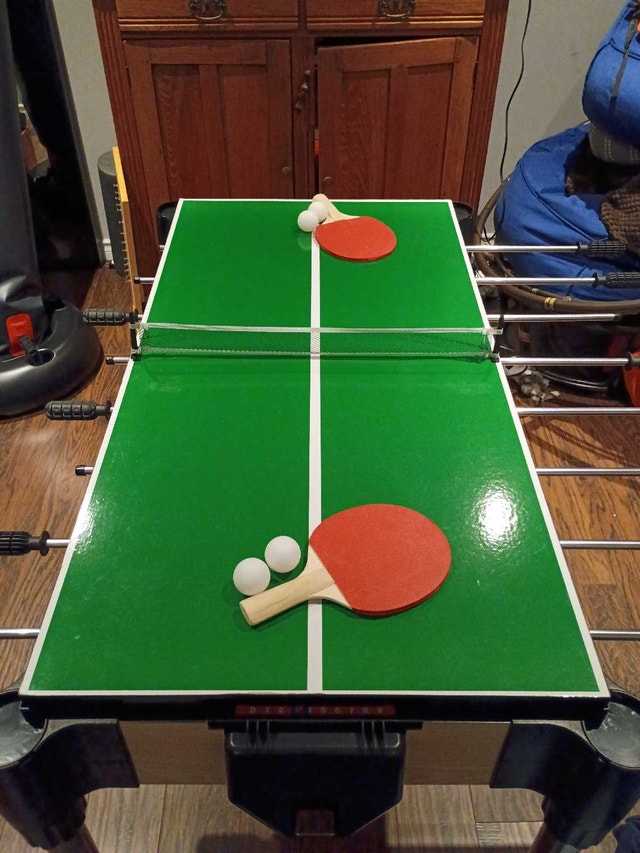 3-in-1 Tabletop Game Set: Foosball, Air Hockey & Table Tennis - photo 3