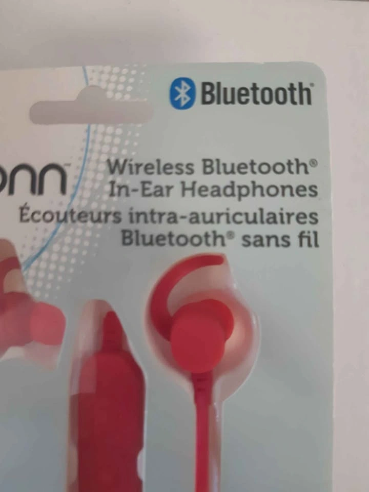 Onn. Wireless Bluetooth In-Ear Headphones Pink New - photo 2