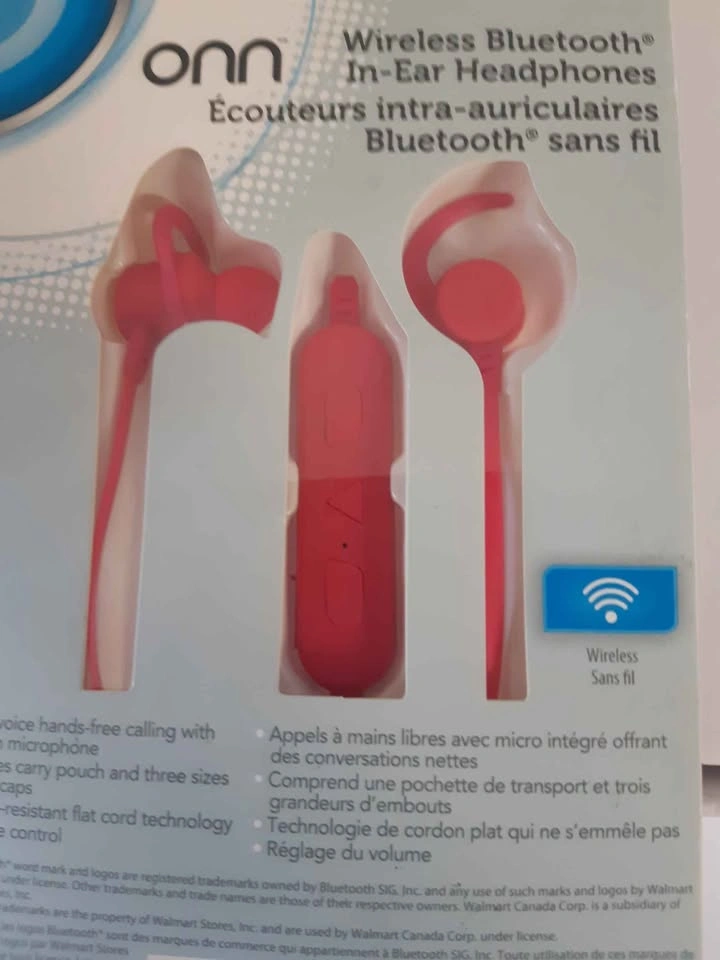 Onn. Wireless Bluetooth In-Ear Headphones Pink New - photo 5
